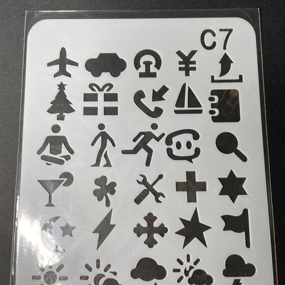 Reusable Art Planner Stencil Activity Weather Laundry mq Mixed Media Supplies - Picture 2 of 3